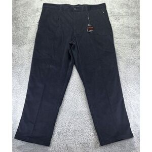 Linea Uomo Pants Men's 42x30 Navy‎ Blue Single Pleat Classic Fit Corduroy NWT